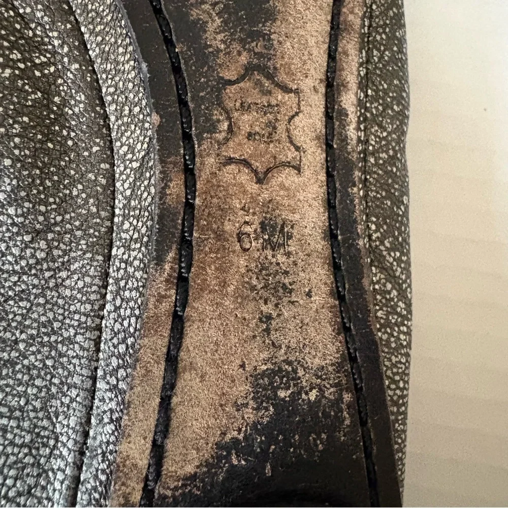TORY BURCH Silver Ballerina Flats